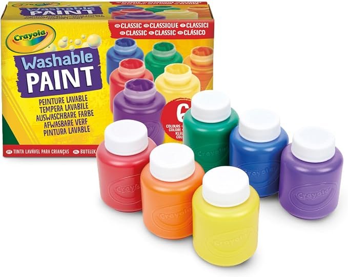 Crayola washable kids paint set, 6 classic colors