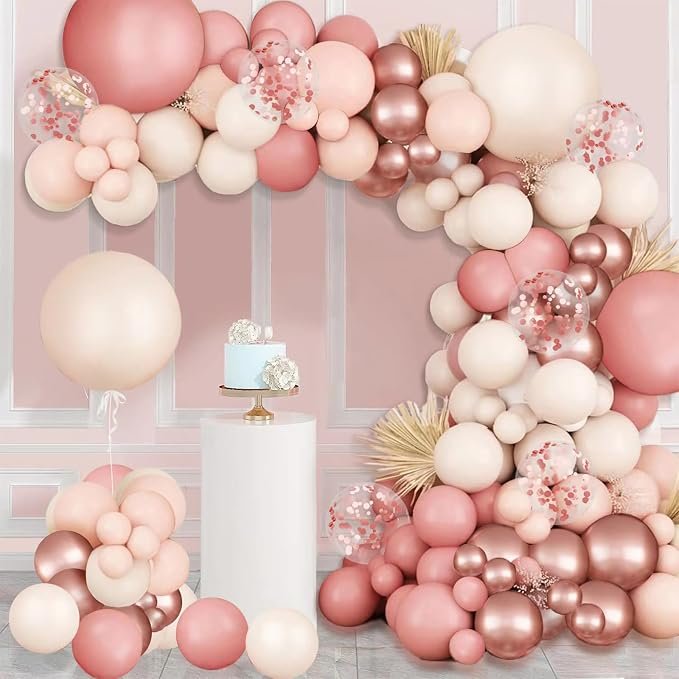 Blush pink balloon garland arch kit