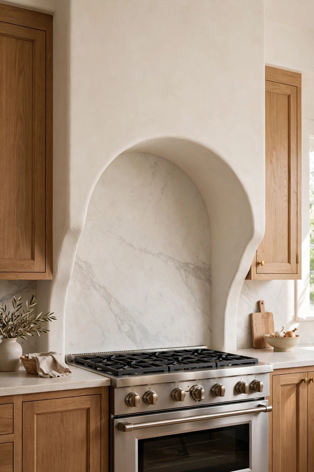 Arches and Soft Curves in european contemporary kitchen