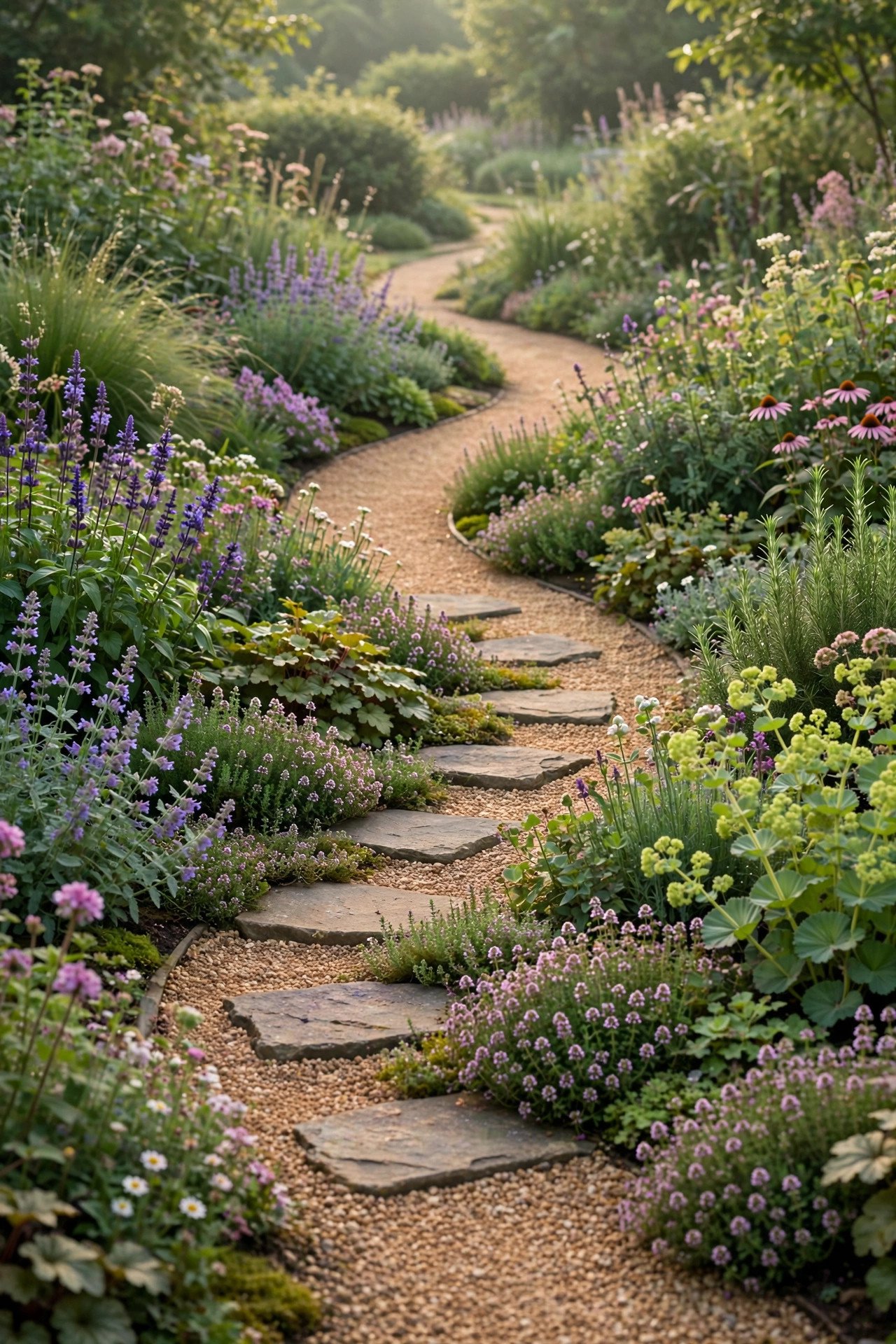 Gravel and Stone Underfoot in soft scape outdoor