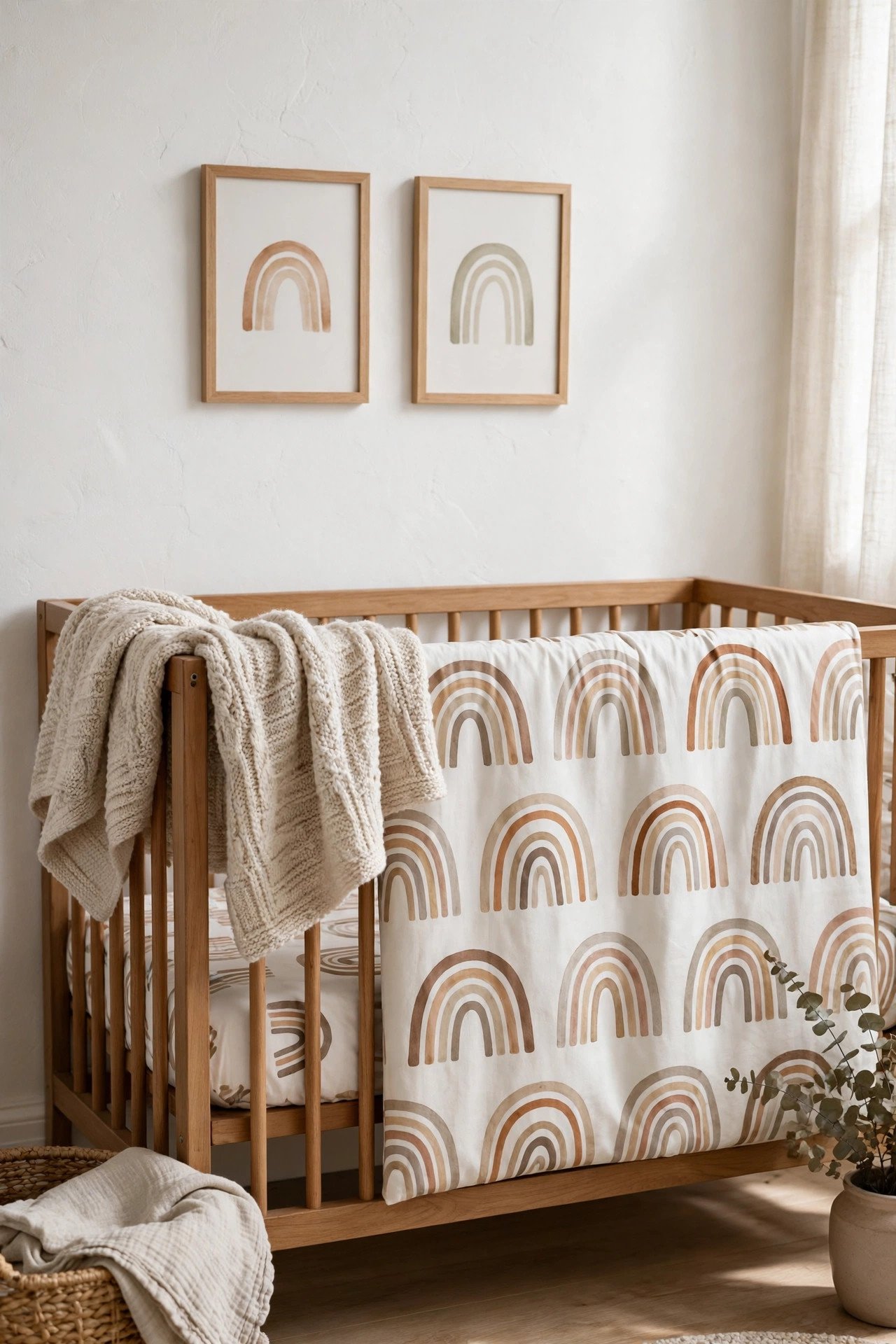 Playful Prints in Muted Tones in scandi-boho nursery