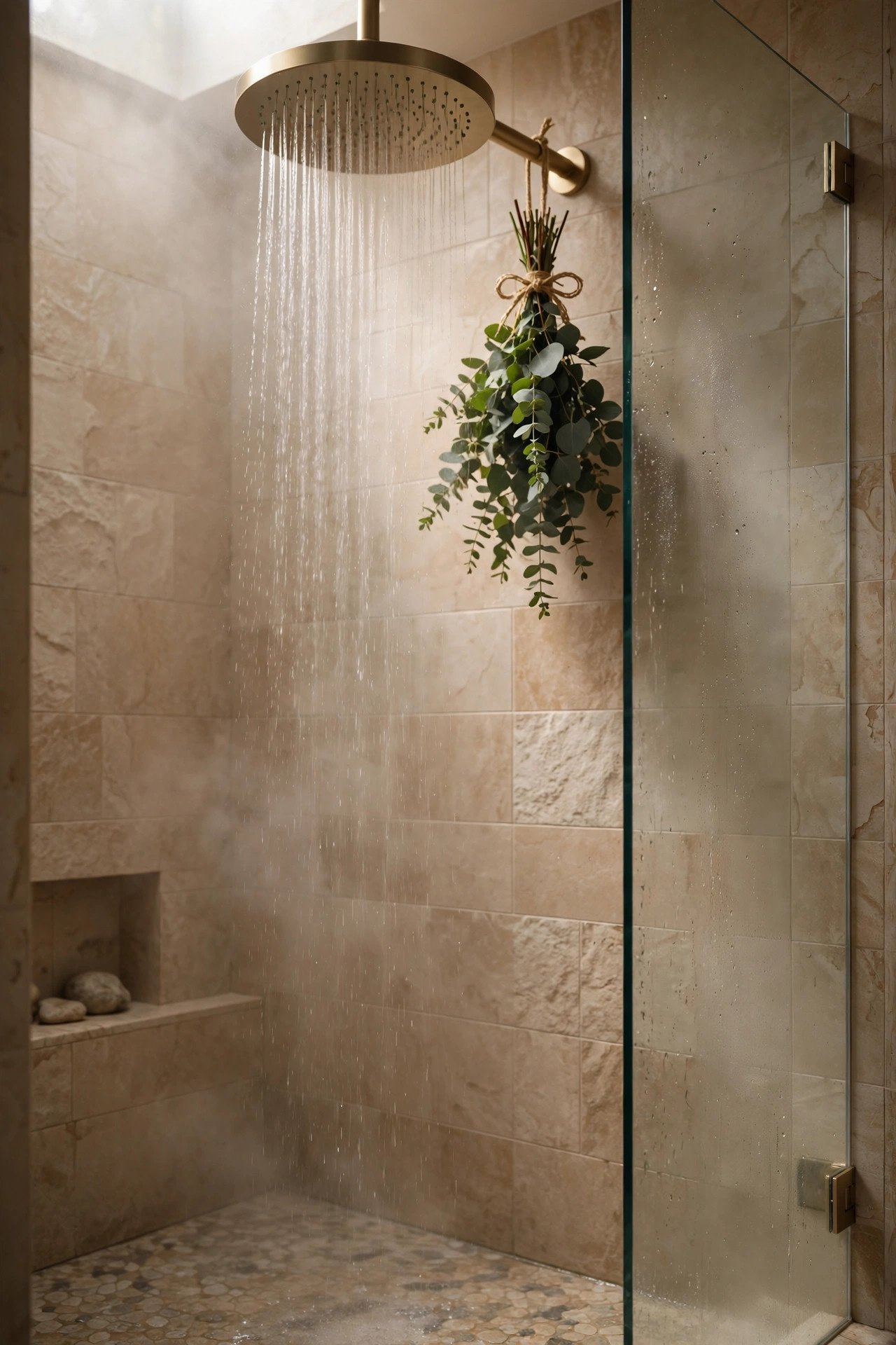 A Rainfall Shower in spa bathroom