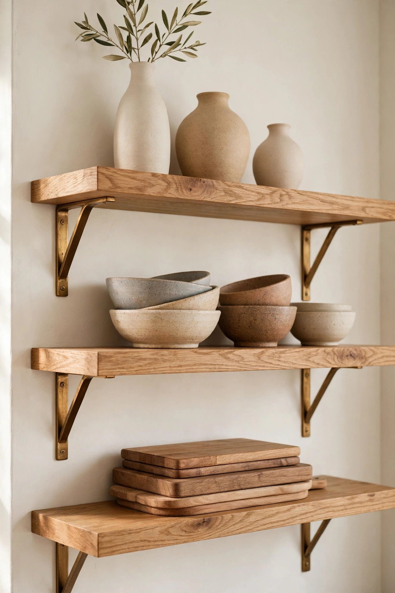 Natural Wood to Warm It All in soft contrast kitchen
