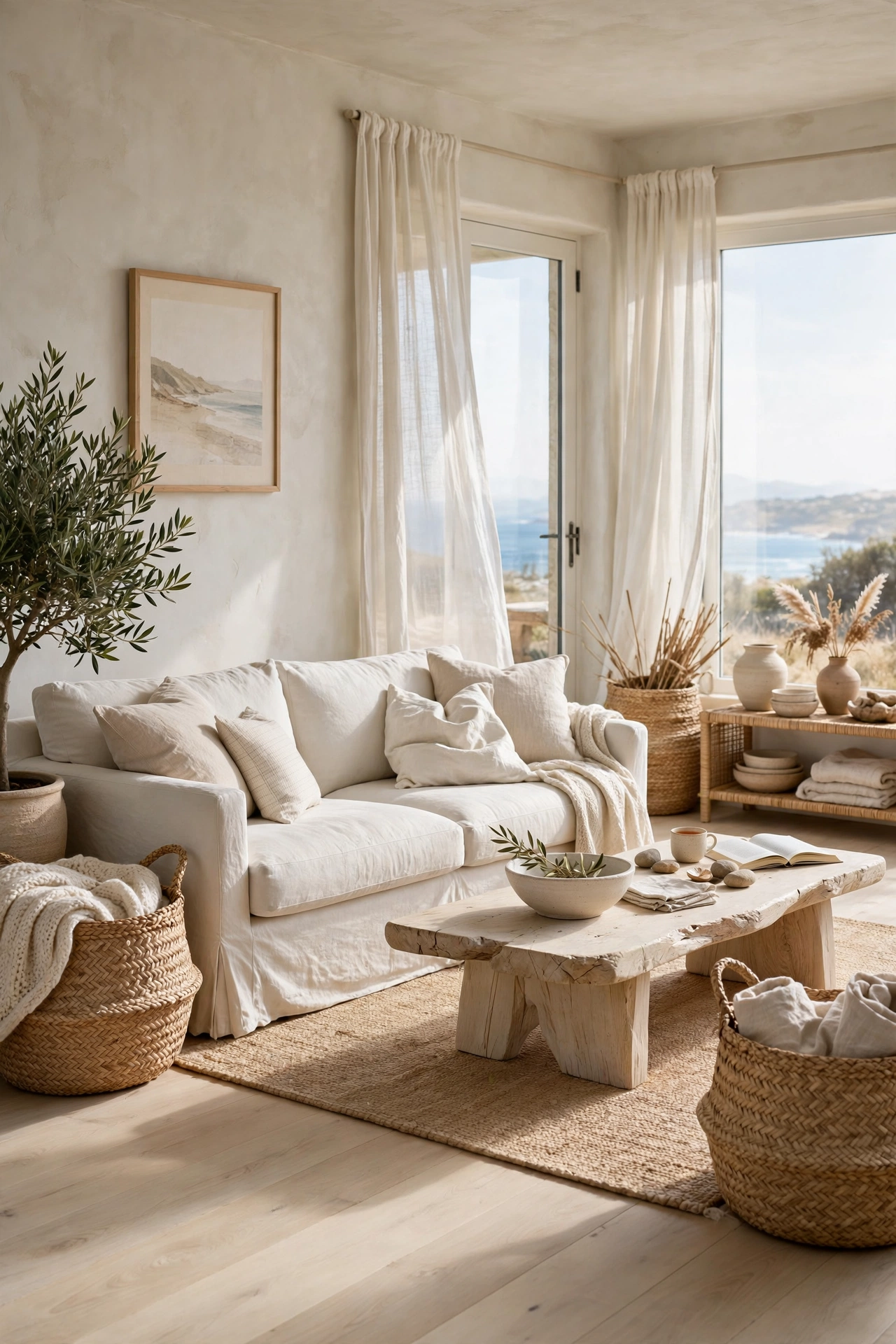 The Coastal-Infused Earthy Living Room