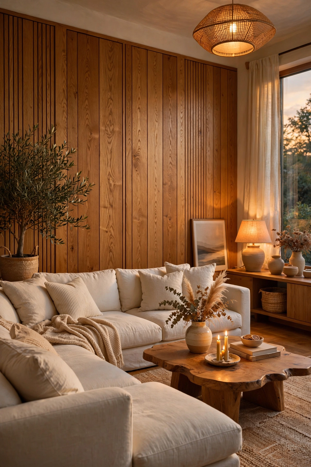 The Warm Amber Wood-Warmed Den