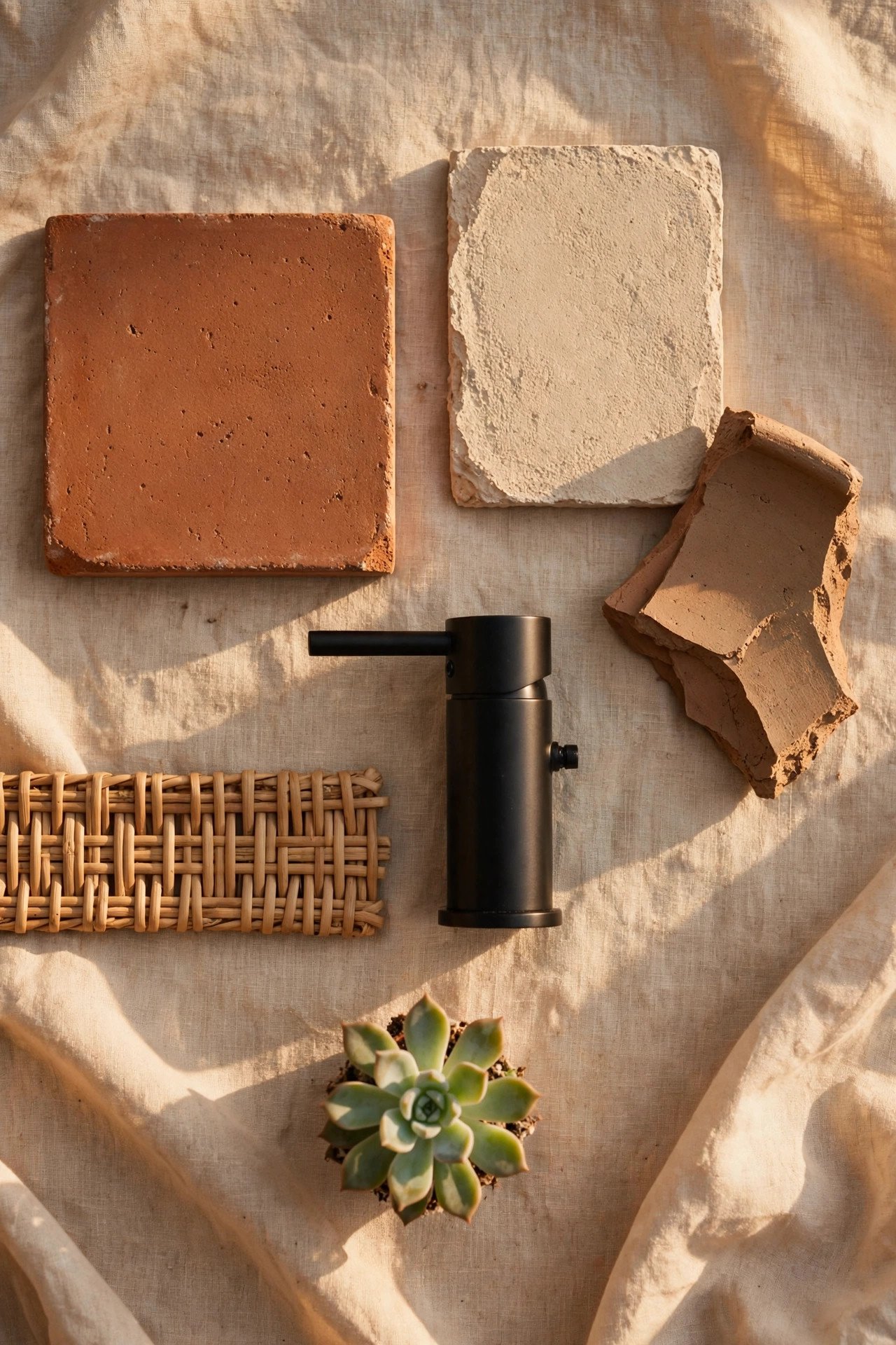 Desert modern bathroom color palette