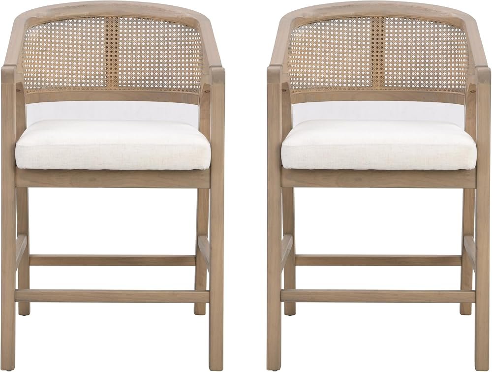 FammyLoft rattan back counter stools, set of 2