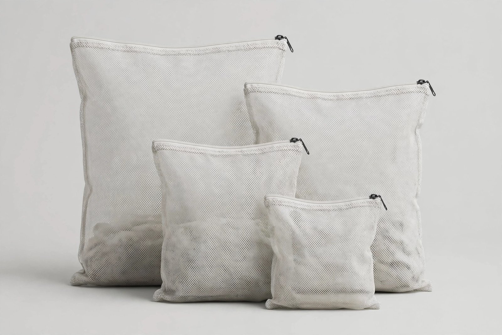 OKAKA Cotton Mesh Laundry Bags Set of 4