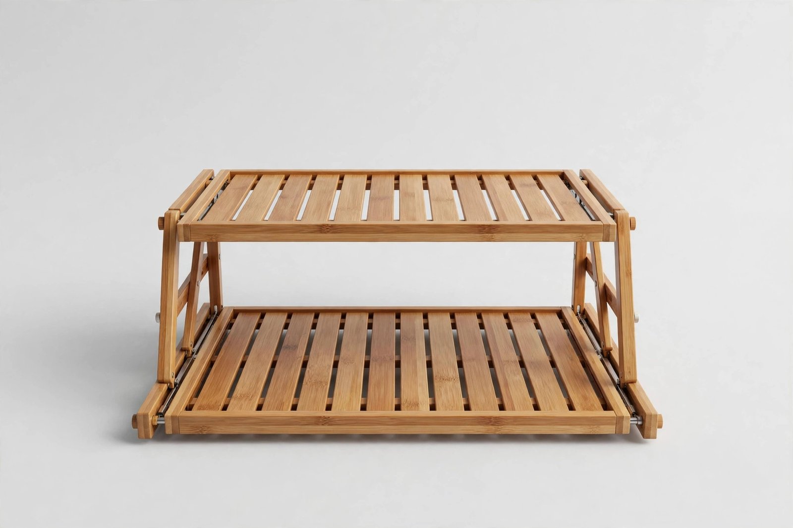NEX Bamboo Kitchen Cabinet and Counter Shelf Organizer, Stackable