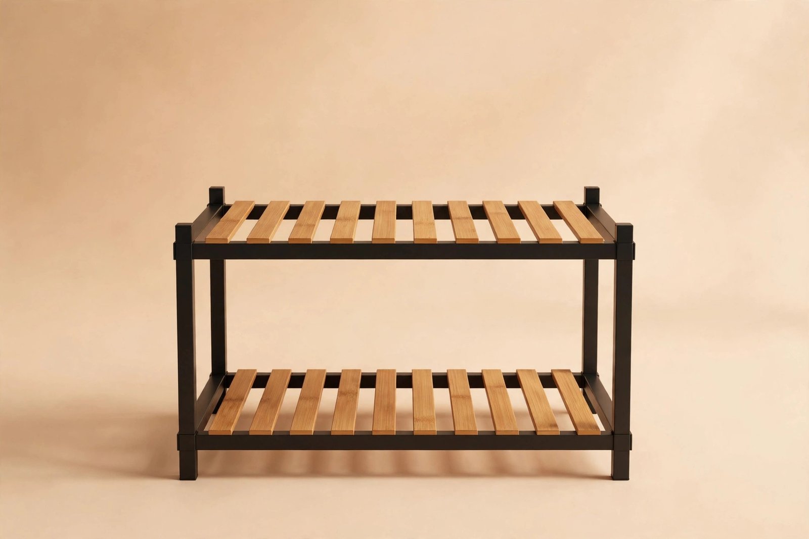 XIANGLV Shoe Rack, 2-Tier Shoe Rack Small, Slim Shoe Rack Storage, Anti-Rust Coating, Suitable For Dormitory, Rental House, Balcony, Stackable Narrow Shoe Shelf (Black, 2 Tier), 45XT01