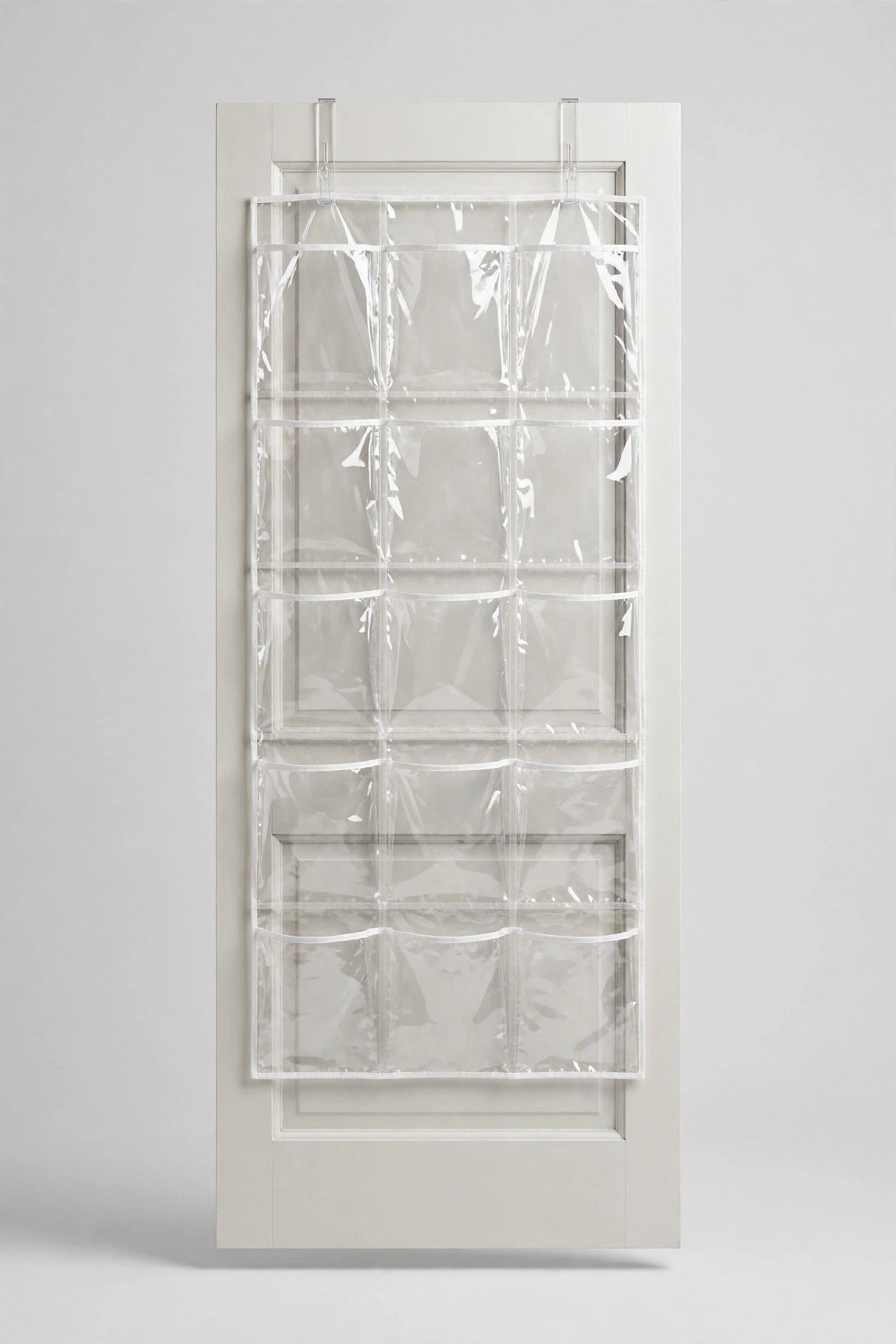 Simple Houseware 4 Pocket Over The Door Hanging Organizer with Clear Window