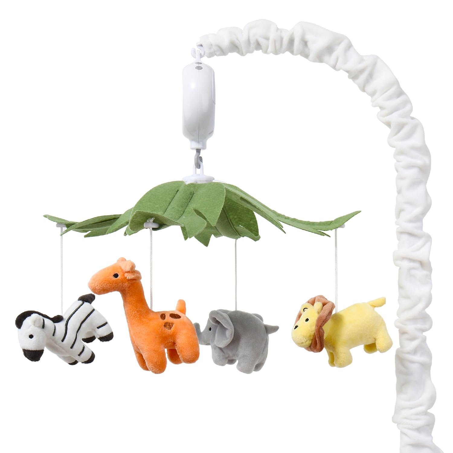 Safari animal crib mobile with 12 lullabies by The Peanutshell