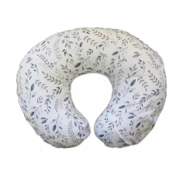 Boppy Nursing Pillow Original Gray Taupe Leaves