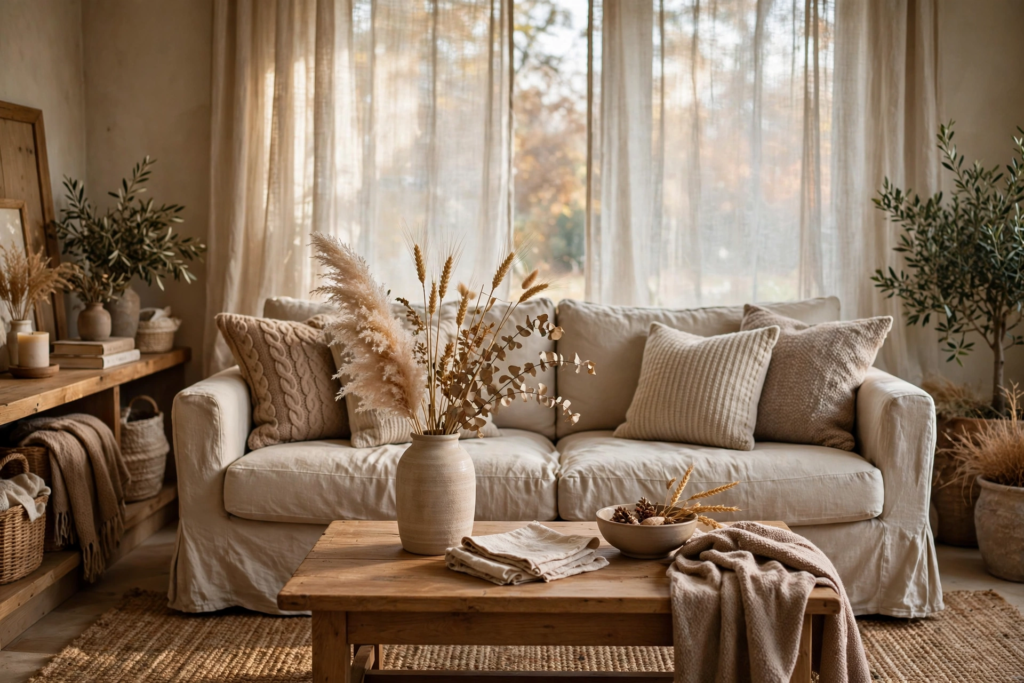 19 Muted Fall Living Room Ideas (No Orange)