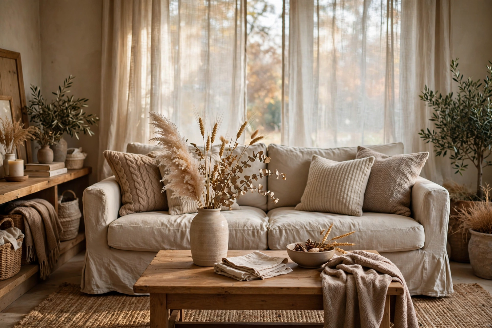 19 Muted Fall Living Room Ideas (No Orange)