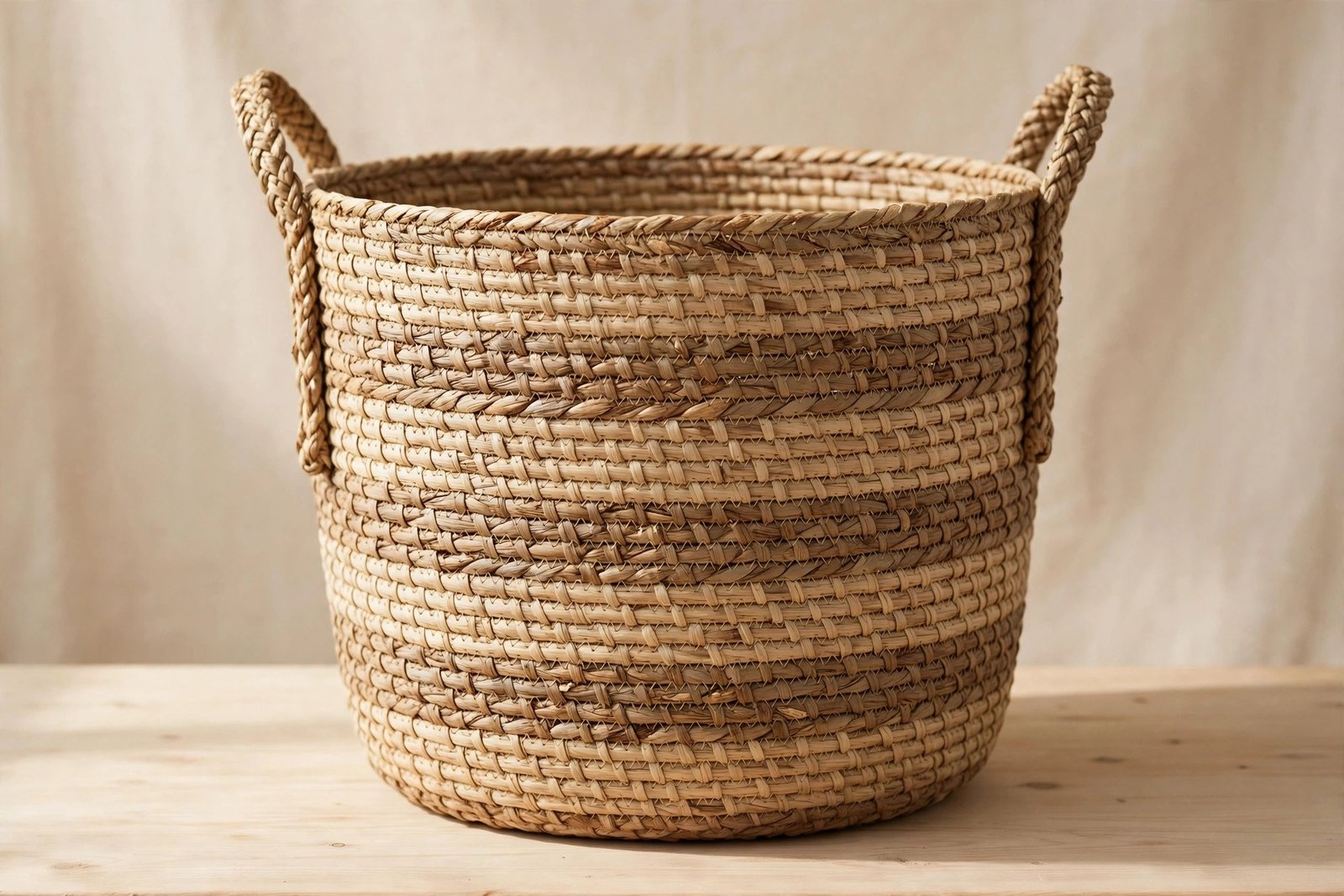 Goodpick Large Woven Rope Storage Basket for Blankets, 21.6 x 14.9 x 11.8 Inch