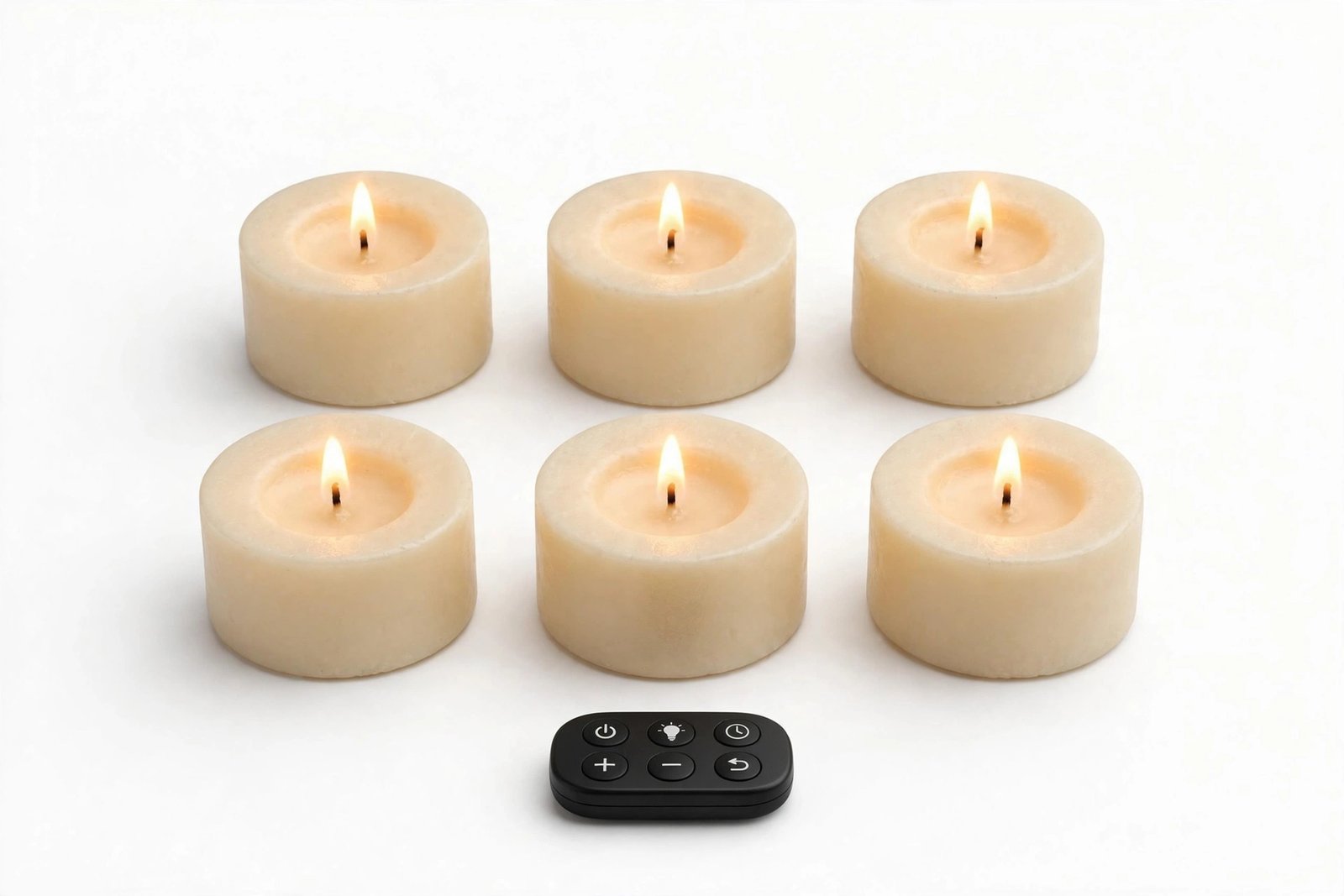 Homemory Flameless Votive Candles with Timer Remote, Real Wax, 6 Pack