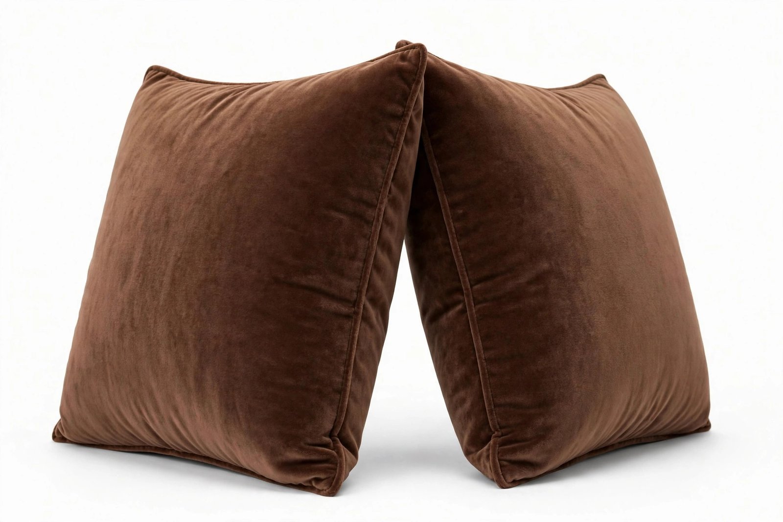 MIULEE Pack of 2 Velvet Throw Pillow Covers, Brown, 18 x 18 Inch