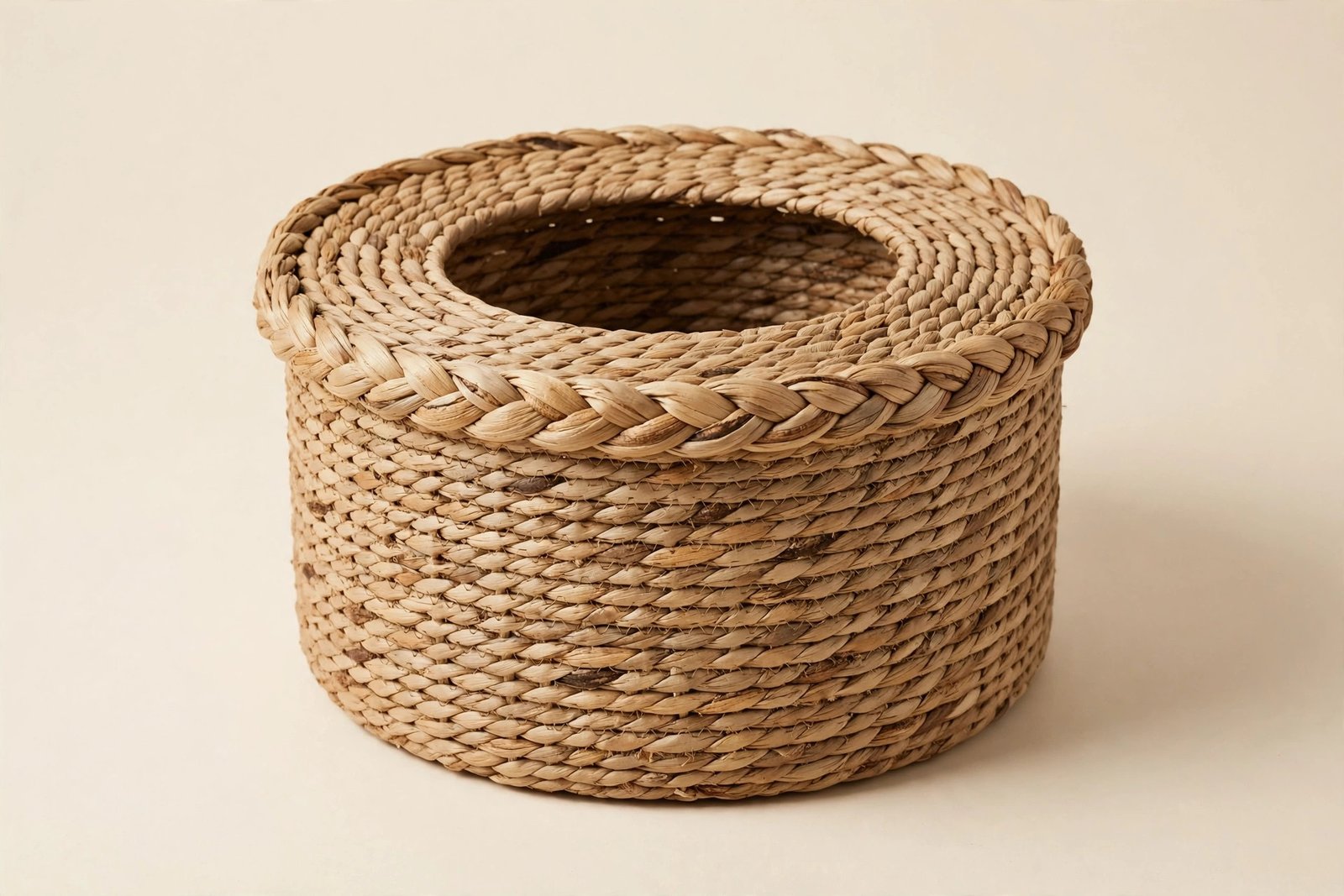 Farmhouse Christmas Tree Collar, 27 Inch, Natural Woven Seagrass Tree Basket